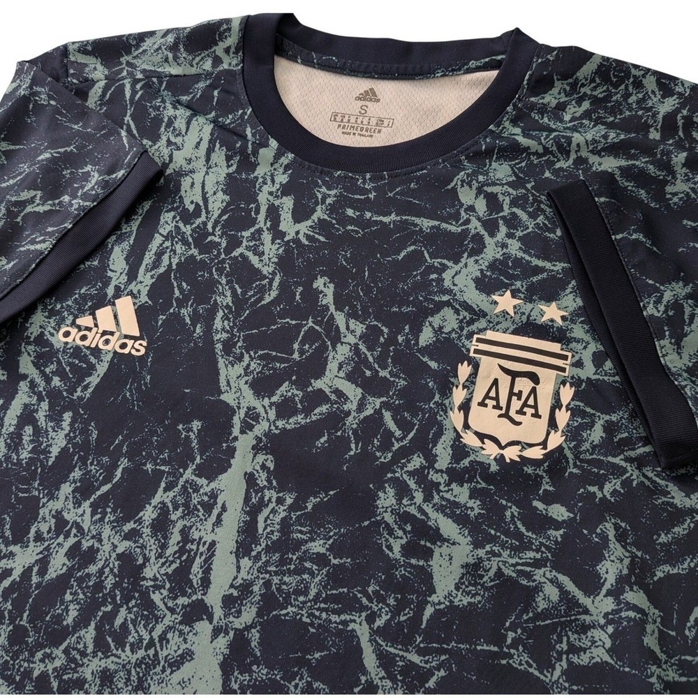 Adidas Argentina AFA Training Jersey Shirt Navy Marble Aeroready Mens Small